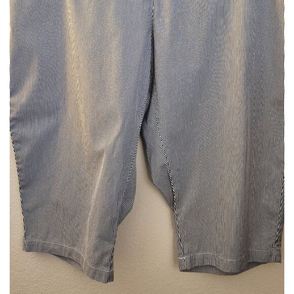 Lands End Blue White Striped Cotton Blend Casual Pants Size 26 WP - Picture 12 of 16